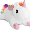 SQEQE Weighted Unicorn Plush, Weighted Unicorn Stuffed Animal, Cute Plushies Soft Pillow Toy Gift for Kids Adults 9.8 Inch, 0.8 Lbs (Uniocrn)