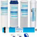 Geekpure 5 Stage Reverse Osmosis Replacement Filter Set with 75 GPD Membrane -Standard 10 Inch