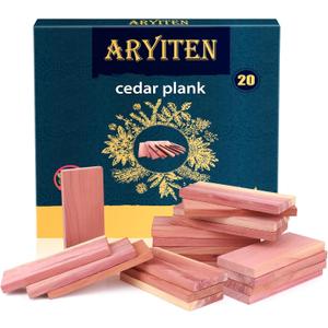Aryiten Cedar Blocks for Clothes Storage, 20 Pack Planks - Aromatic Scent Cedars Wood Planks for Closets and Drawers Freshener