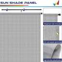 Windscreen4less 8' x 16' Pergola Universal Replacement Shade Cover UV Block Permeable Fabric Canopy Privacy Shade Screen Panel with 2 Weighted Rods for Outdoor Patio Yard Garden Light Gray, W=8', L=16' Standard Size