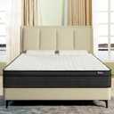 Queen Size Mattress,10 Inch Memory Foam Hybrid Queen Bed Mattresses in a Box Individual Pocket Spring Breathable Comfortable for Pressure Relief.
