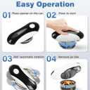 Auto Stop Electric Can Opener - Rechargeable Can Openers Smooth Edge for Seniors,One Touch Cut Opener Handsfree for Kitchen Portable for Any Size Cans
