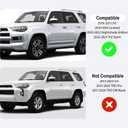 Front Grille Bumper Chrome Delete Vinyl Wrap Overlay fit for 2010-2024 Toyota 4Runner Accessories with Blackout Film Gloss Black Kits