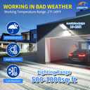 Deepn Solar Lights Outdoor, IP66 Waterproof Street Lights Outdoor, 6500K Dusk to Dawn Solar Security Flood Lights Motion Sensor with Remote Control for Yard, Entryway Garage, Porch 2 Pack