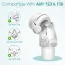 Replacement F20 Swivel Elbow Connector for AirFit F20 F30 & Airtouch F20 F30 Series, 22mm QuietAir Quick-Release Elbow CPAP Supplies(2 Packs)
