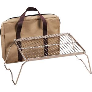 Campfire Grill 304 Stainless Steel Grate, Folding Camping Grill Heavy Duty with Carrying Bag, Medium