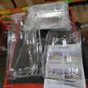 3 Tiered Ice Food Serving Tray Countertop Food Serving Display Container for Buffet Restaurant Party, with Clear Roll Top Cover, 12" L, 10" W and 6" H