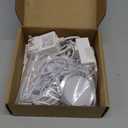 Lvyinyin Single LED Kitchen Under Cabinet Puck Light, 120V Direct Wall Plug in Closet Cupboard Night Light, Easy to Mount, Inline On Off Switch, White Wires, 1 Packs, Warm White