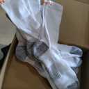 Socks 5 Pairs Size 9-12, White And Grey