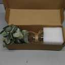 Muhanjia Artificial Eucalyptus Stems in Glass Vase with Faux Water,3Pcs Fake Plant with Double-Sided Green Leaves for Centerpiece(Double-Sided Green Eucalyptus)