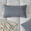 WARMDERN 100% Cotton Waffle Weave Euro Shams Pillow Covers, 2 Pack European Pillowcase 26" x 26" Bed Pillow Covers, Ultra Soft Bed Pillow Shams Cushion Covers for Stylish Home Decor(26 x 26in, Grey)