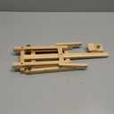 Small Tabletop Wooden Easel, 16" Solid Pinewood H-Frame Adjustable Display Stand for 12" Canvas Paintings, Portable Desktop Art Holder for Artists, Crafters & Home Decor