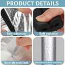 24 Pack Pipe Insulation Foam Tube Self Adhesive - 1.3 Ft x 0.3 Inch Pre Slit Foam Pipe Covers with Ties, Aluminum Foil Pipe Insulation Wrap for Outside Water Pipe Winter Freeze Protection
