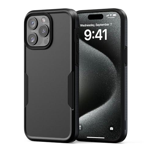 NTG【2023 New Designed for iPhone 15 Pro Max Case, Heavy-Duty Tough Slim Shockproof [2 Layer Structure][Military Grade Protection] Phone Case for iPhone 15 Pro Max(6.7 Inch), Black
