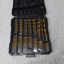 Metric 99 Pieces Titanium Twist Drill Bit Set, 135 Tip High Speed Steel, Size from 1.5mm up to 10mm, Ideal Drilling in Wood/Cast Iron/Aluminum Alloy/Plastic/Fiberglass, with Hard Storage