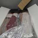 Queen Size Comforter Set, Burgundy Beige Taupe, 7PC Bed in a Bag