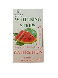 Fleura Wellness Pap Teeth Whitening Strips – Peach and Watermelon Flavor | Enamel-Safe, Sensitivity-Free Whitening, Gentle Daily Use, 28 Strips (14 Treatments) (Watermelon)