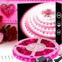 Pink Led Strip Lights 10 FT Rope Light Easy DIY Princess Girls Bedroom Decor Cuttable Strips Light for Baby Room Bathroom Living Room Kitchen Ceiling Wall Vanity Mirror Decoration