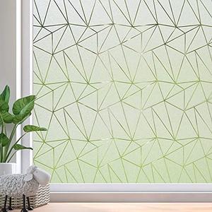 Coavas Frosted Glass Window Privacy Film, Static Cling Decorative Covering for Bathroom Bedroom Door, No Glue Removable Vinyl UV Blocking Heat Control, 45.2 x 393.7 inch