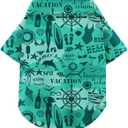Hawaiian Dog Shirt  Lightweight and Breathable Summer T-Shirt with Tropical Prints, Fun Beach Outfit for Small, Medium, and Large Dogs, Perfect for Hot Days and Outdoor Vacation.Beach M (M-(6~11lb) | Chest(~17.0"))