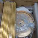 EDISHINE LED Corner Floor Lamp, Modern Slim Dimmable Light, Adjustable Height, 57.5" Minimalist Tall Lamp for Living Room, Bedroom, Office, 3000K Warm White Light (Gold)