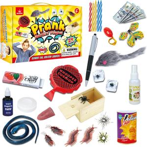 wookidel Prank Stuff - 35 Pranks for Kids & Adults, April Fools, Halloween, Christmas & Birthdays