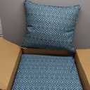 Arden Outdoor Foam Deep Seat Cushion Set, 24 in x 24 in, Weather-Proof, Rain-Proof, Fade Resistant Patio Cushion, Bottom and Back Cushion for Chair, Sofa, and Couch Alana Tile