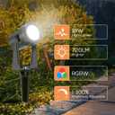 SUNTHIN Outdoor Landscape Lighting with Remote, RGBW Color Changing Spot Uplights, 6 Pack