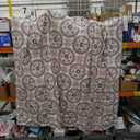 Eclipse Fabric Shower Curtain Geometric Medallion Print 71" x 70"