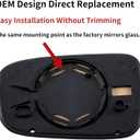 Passenger Side Mirror Replacement for 2003 2004 2005 2006 2007 Honda Accord Mirrors Glass - Convex Mirror Glass, Right Side Rear View Mirrors