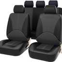 Garvee Car Seat Covers Full Set - Universal Fit Breathable Auto Seat Protectors with Headrest Covers, Airbag Compatible, Washable & Easy Install for Cars, SUVs, Vans - K