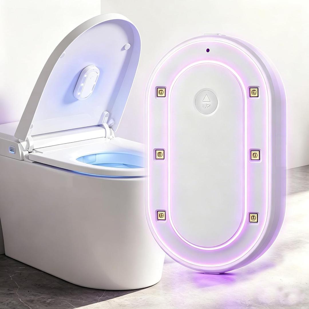 Toilet Guard,Smart U V-C Toilet Cleaner & Odor-Control System with Motion Sensor,Self Cleaning, Rechargeable Toilet Lid Smart accessory for Home Hotel Shared Bathroom, White(1pc)
