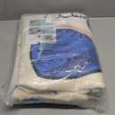 ABC Kids Alphabet Round Rug 6ft  Washable Soft Circle Nursery Rug, Non-Slip Educational Carpet with Space Astronaut Design for Classroom, Playroom & Kids Room Decor Blue