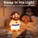 Caaaat Jesus Night Light for Kids, Cross Charm Light-Up Feature