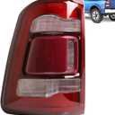 LED Tail Lights Red Cover w/o Blind Spot Detection Compatible With 2019-2023 Dodge Ram 2500 Left Driver Side Replace:68361717AD