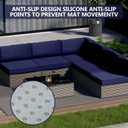 14 Piece Outdoor Patio Waterproof Cushion Covers, Fits 6-Seat Wicker Rattan Sectional Couch Chair Furniture Cover Replacement Set - Fade-Resistant Patio Cushion Covers with Zipper, Size: 27*27*4 inches