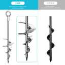 28'' Ground Anchors, Fully Welded Heavy Duty Ground Anchor Screw in Swing Set Anchors Chrome Plating Anti Rust Trampoline Anchor with Straps for Dogs, Trampoline Stakes Resistant High Wind