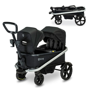 BOB Gear Renegade Canopy Stroller Wagon with 3 Seats, 5-Point Harness System, All-Terrain Tires, and Push and Pull Handle, Nightfall BOB Gear Renegade Canopy Stroller Wagon with 3 Seats, 5-Point Harness System, All-Terrain Tires, and Push and Pull Handle, Nightfall