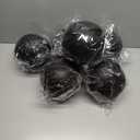Zubebe 6 Pcs 8" Extra Large Outdoors Christmas Balls Ornaments Jumbo Oversized Christmas Tree Decorations Giant Hanging Xmas Plastic Balls Ornaments for Lawn Yard Decoration (Black Glitter)