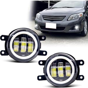 Fog Lights New Version LED 2007 2008 2009 2010 2011 2012 2013 2014 Toyota Camry 08-10 Highlander 09-13 Corolla 10-11 Prius 06-14 Rav4 11-17 Sienna Replacement for 08-11 Lexus LX570 RX350 DRL
