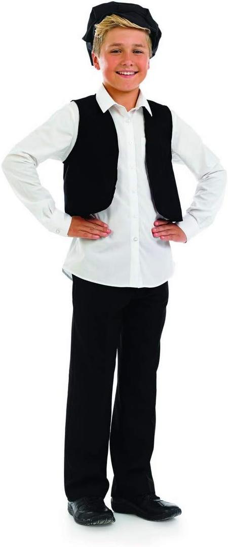 fun shack Victorian Boy Costume, Kids Victorian Costume, Boys Victorian Costume, Victorian Boys Costume (Large, Black)