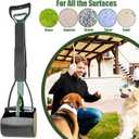 ienjoyed Dog Pooper Scooper for Large Medium & Small Dogs Heavy Duty,Long Handled Dog Poop Scooper for Grass,Durable Dog Poop Pick Up Tool (Dark Green)