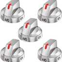 S-Union DG64-00473A Stove Knobs Compatible with Samsung Stove Knob Replacement,for Samsung Gas Range Oven Knobs Parts NX58H5600SS NX58H5650WS NX58J7750SS NX58F5700WS Burner Control Dial Perilla,5pcs