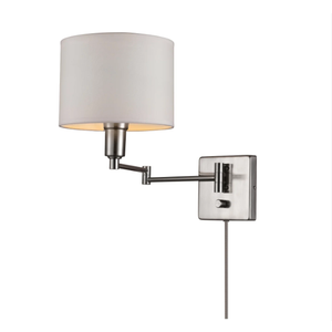 DI Globe 2-IN-1 Brashed Steel WLL Sconce