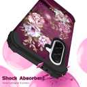 Hocase for Samsung Galaxy A57 5G Case, Burgundy Flowers