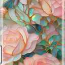 for iPhone Air Case Cute - Wireless Charging Compatible - Dual-Layer Hard Shell + Silicone Cover - Aesthetic Protective Trendy Phone Case for iPhone 17 Air - Blooming Pink Rose