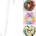 12" Clear Wreath-Hanger Non Scratch Hooks, 1 Pack Wreath-Hanger, Over The Door Hooks Deceneration, Slim Hangers Organizer