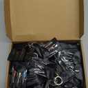 Jutom 50 Set Mini Screwdriver Keychain Set Bulk Includes 3 Mini Screwdrivers in a Portable Pouch with Snap with Hook Bulk Adult Men Employee Coworkers Gifts for Birthday Tool Party Favors Prize