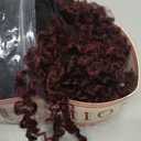 Quantum Love Short Kinky Curly Wigs Side Part Afro Curly Wig for Black Women Ombre BurgundTwist Out African American Synthetic Wigs