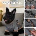 Dog Jackets for Small Dogs Boy, Reflective Fleece Dog Sweater Coat with D-Ring Zipper Up Warm Winter Cold Weather Doggy Clothes, Grey Medium
